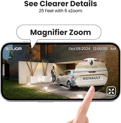 SOLIOM- True 5MP HD Security Cameras Outdoor Wireless, Add-On Camera, Solar Powered, Auto Tracking,Requires Soliombase(Excluding Soliombase), Soliombase Supports Up to 4 Cams