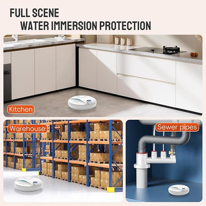 PILSAMAS Wireless Water Leak Detector - Works Standalone or with Smart Hub, Loud Siren Water Leak Sensor and Drip Alarm, IP67 Waterproof, for Home, Basement, Bathroom, Under Sink, Laundry