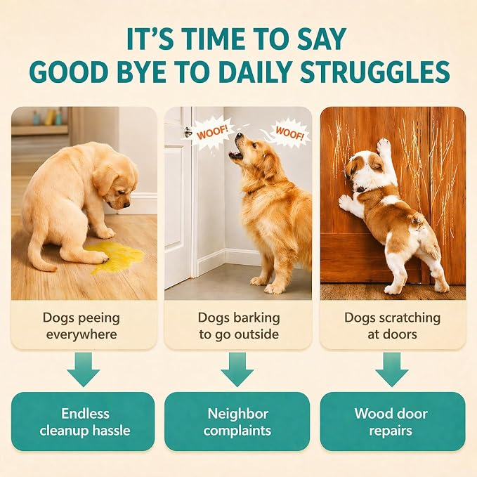 ChunHee Bells for Dog Training to Go Outside - Dog Door Bell with 36 Custom Sounds | Bell for Dogs to Ring to Go Potty | 5 Adjustable Volume(0-115dB) | Teach Puppies to Signal to Go Outside