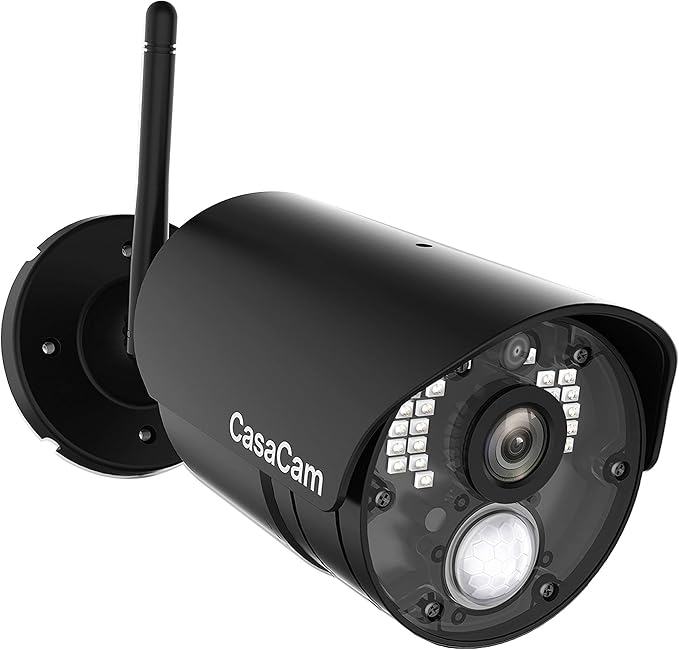 CasaCam GuardianCam Air | AC Powered 720p Night Vision Camera for VS802 and VS1002 Wireless Security System, Add-on Camera, Weather Proof, Two-Way Audio, Model VC800