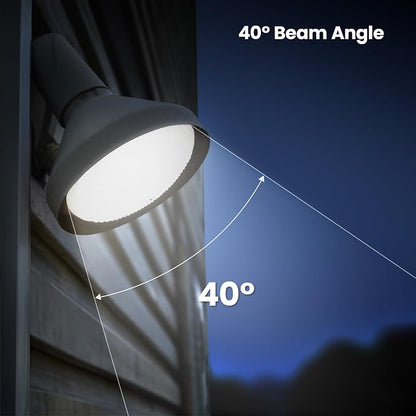 Feit Electric PAR38 LED Light Bulb, 325W Equivalent, Outdoor Flood Light Bulb, Non Dimmable, 13 Year Life, 5000 Lumens, E26 Base, Damp Rated, High Lumen, PAR38/5000/5K/LED (Pack of 12)