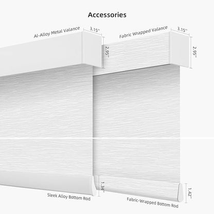 ZSTARR Motorized Blackout Window Blinds Customize Width(21-97 in) Remote Control Wireless and Rechargeable Roller Shades Blinds for Windows, Office,Home, Hotel, Club, Restaurant (Full Blackout White)