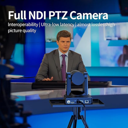 Full NDI Camera 20X Optical Zoom PTZ Camera with HDMI/SDI/USB3.0/POE IP HD 1080p60 for Live Streaming,Video Conferencing and Church Events, Compatible with vMix/Zoom/OBS(Full NDI Non-HX2 HX3)