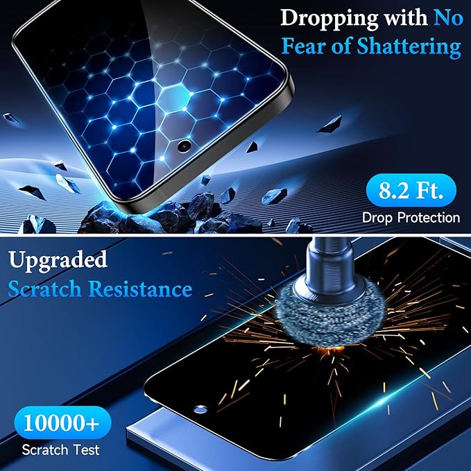 (3 Pack) sorlnern Privacy Screen Protector Tempered Glass Compatible for iPhone 16 Pro - Shatterproof/Anti-Scratch/Anti-Spy/Durable/Touch-Sensitive/Fingerprint Resistant/Case-Friendly/Bubble-Free (Not Compatible for iPhone 16 Pro Max)