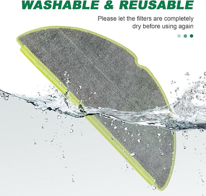 Eagles Washable Mop Pads Replacement Parts Compatible with iRobot Roomba 205 DustCompactor Combo Robot Vacuum Cleaner, 6-Pack