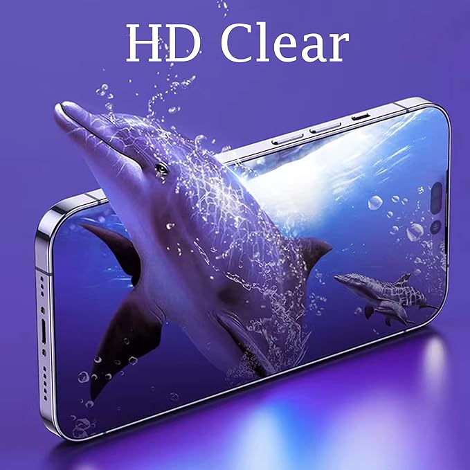 Tempered Glass Screen Protector for iPhone 14 Pro Max, Privacy and Anti-Spy, Bubble Free, 2 Pack, 6.7 inch Silver