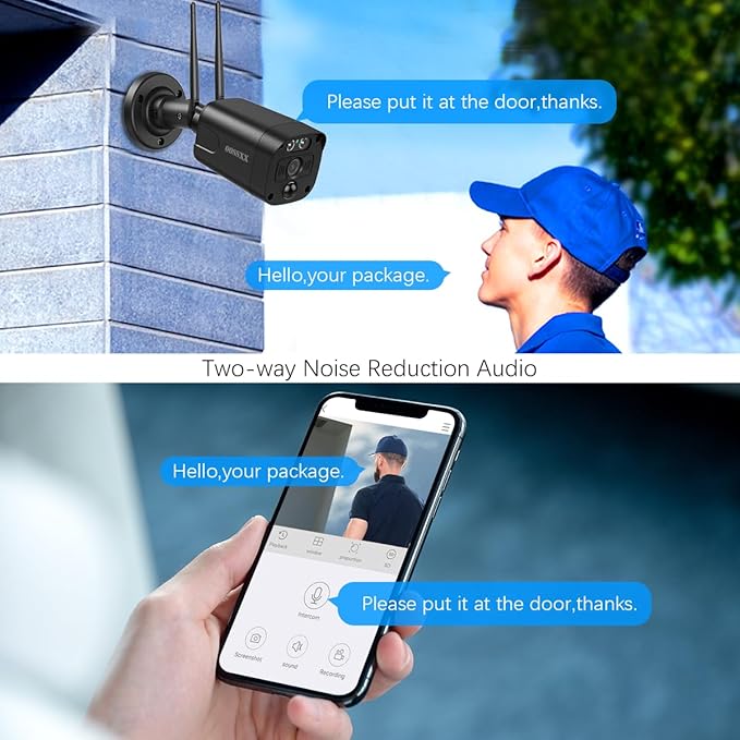 (2026 Update) Wireless WiFi Outdoor Security Camera System with Dual Antenna Cameras, 55% Stronger Signal, 130° Wide Angle, 65ft Night Vision, 2-Way Audio, No Monthly Fee, Home NVR Security System