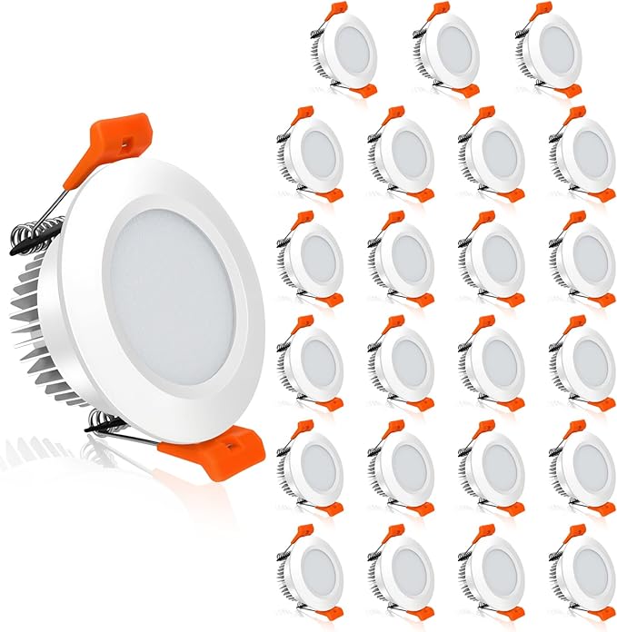 YGS-Tech 2 Inch LED Recessed Lighting, Dimmable Downlight 3W(35W Halogen Equivalent), CRI80, 5000K Daylight White Ceiling Light with LED Driver (16 Pack)