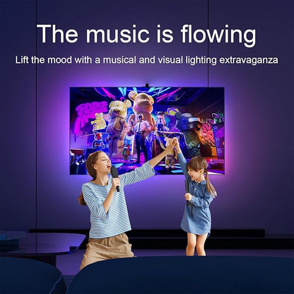 Llumtang TV Backlight for 65-70 inch TVs | Color-Sync Technology | Multi-Color LED RGBMC Lights | Wi-Fi | App Controlled | AI Sync Sensor | Immersive Viewing Experience | Ambient Light