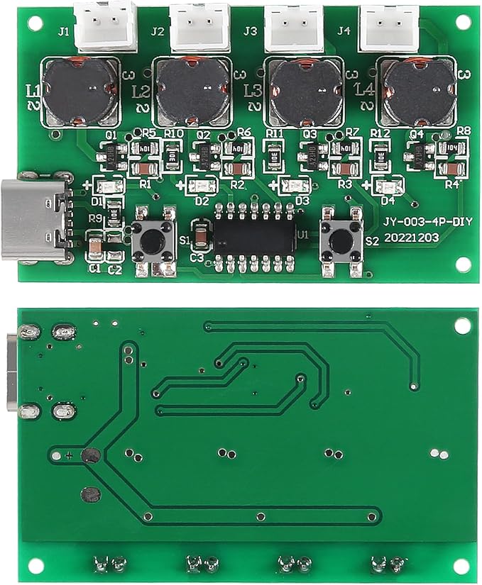 2Sets Type-C USB Humidifier Module DIY Kits Mist 4 Way Fogger Atomization Driver Circuit Board Type-C Spray Module