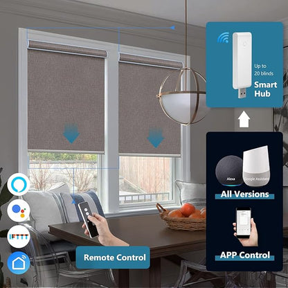 Smart Hub(Compatible with Smart Life, Smart Things, Alexa, Google Home, IFTTT), USB-A Integrated, Control Up to 20 Motors, Smart Hub for Weffort Shades Only, Wi-Fi 2.4GHz