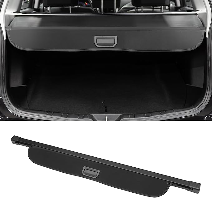 Motoforti Car Retractable Cargo Cover for Honda CRV Rear Trunk Parcel Shelf Luggage Security Shield Shade Tonneau Privacy Screen Cover, Canvas, Gloss Black