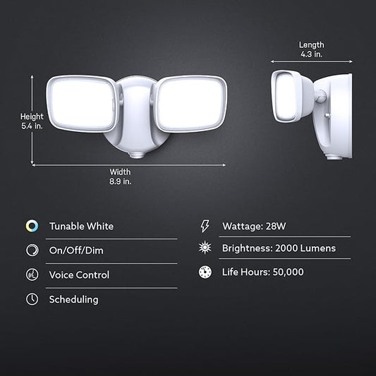 Smart WiFi Dual Head LED Flood Light