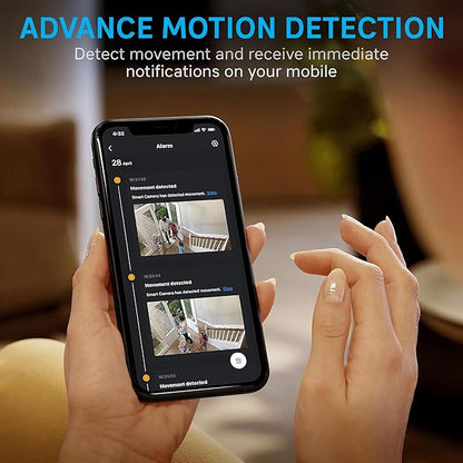 Geeni Vivid Indoor Smart Security Camera – HD Live Stream Camera for Indoor Home Monitoring with Night Vision, 2-Way Audio, Flexible Mount, Micro SD Slot, Motion Detection & App Control – 1Pack, White