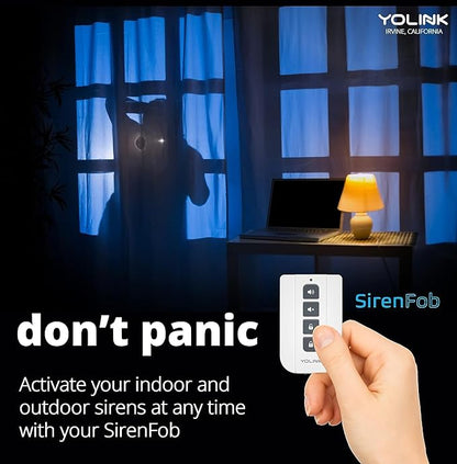 Outdoor Alarm Controller 2, Battery-Powered Siren/Alarm/Relay Controller, 12VDC Out, Up to 1/4 Mile Open-Air Range, 110dB Siren Included, YoLink Hub Required for Full-Functionality!