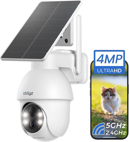 4MP Solar Camera Outdoor Wireless, Compatible ObligzBase Only