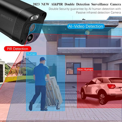 (2026 Update) Wireless WiFi Outdoor Security Camera System with Dual Antenna Cameras, 55% Stronger Signal, 130° Wide Angle, 65ft Night Vision, 2-Way Audio, No Monthly Fee, Home NVR Security System