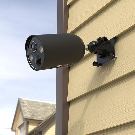 Vinyl Siding Mount + Silicone Skin Cover for TP-Link Tapo MagCam 2024 PCMag(Tapo C425) and Tapo SolarCam 2K Security Cameras (Black)