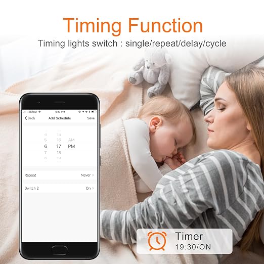 Smart Light Switch WiFi Switch Touch Wall Switch 3 Gang