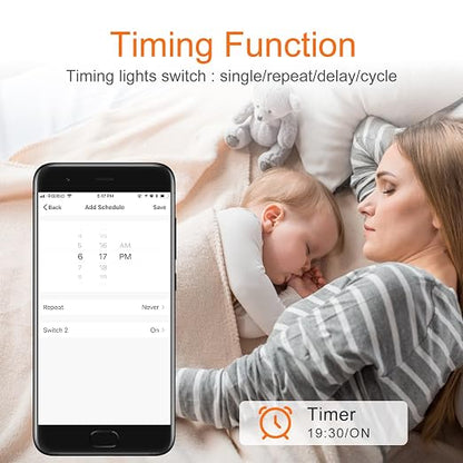 Smart Light Switch WiFi Switch Touch Wall Switch 3 Gang