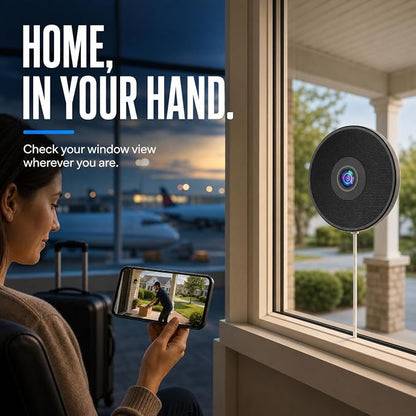 2 Pack Window Security Camera, 2K Smart Window Camera with Color Night Vision , Stick On Window Cameras for Home Security With 5G & 2.4G Dual Band, Two Way Audio Camera for Window, Motion Detection