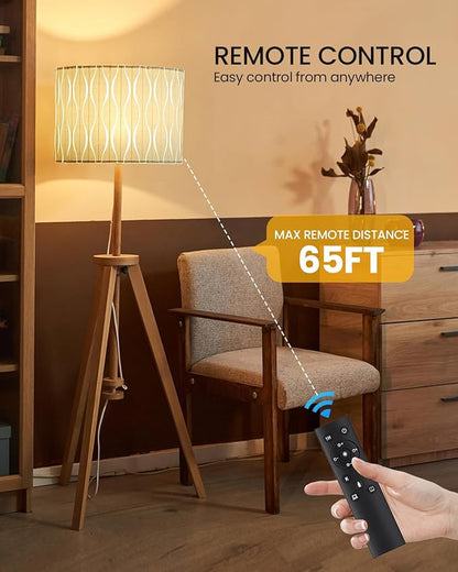 A19 LED Light Bulbs with Remote Control, 9W LED Bulbs 60W Equivalent, 3000K-6000K Stepless Dimmable, E26 Base, Remote Control Light Bulbs with Timing, Memory Function, for Home Decor, 1Bulb & 1Remote