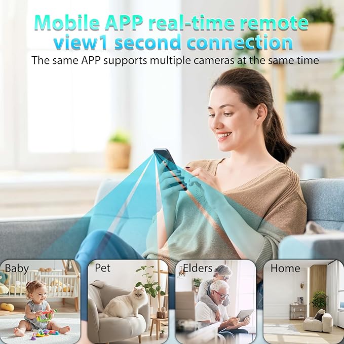 2026 Mini Camera Security Wireless Camera Upgrade Small Home WiFi 1080P Micro Magnetic Nanny Cam with Wide Angle Motion Detection Night Vision Cloud & SD Storage No Need WiFi Tiny Cams for Indoor