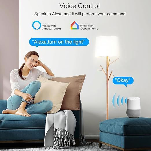 WiFi Smart Switch, 30A High Power Wireless Home Automation Module, Remote Control with eWelink App, Compatible with Alexa, Google Home, Black