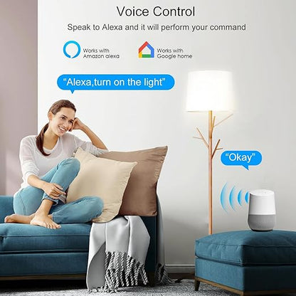 WiFi Smart Switch, 30A High Power Wireless Home Automation Module, Remote Control with eWelink App, Compatible with Alexa, Google Home, Black