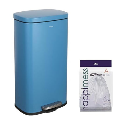 happimess Curtis 8 Gal Step Trash Can Soft Close 25", Bright Cobalt Blue