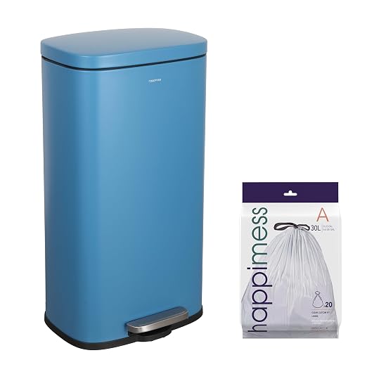 happimess Curtis 8 Gal Step Trash Can Soft Close 25", Bright Cobalt Blue