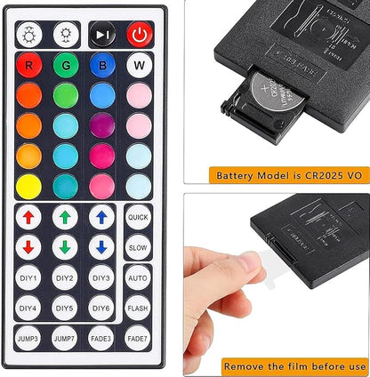 44 Key RGB LED Light Strip Remote Controller Led Light Remote Replacement for SMD 5050 2835 3528 Led Strip Lights