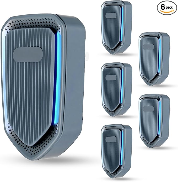 6 PCS Negative Ion Air Purifier, Silent air purifier plug in wall,Portable Air Ion Generator, Absorbing Smoke and Dust&pollen,Purifying Air Ionizers for Home Bedroom, Study, Kitchen and Living Room