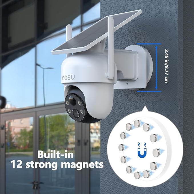 Magnetic Mount Compatible with eufy Security Solocam S340/E30/E42/4G LTE Cam S330/ E330 (Professional) Camera (White)