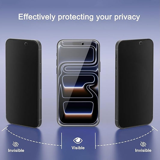 Ailun 3 Pack for iPhone 17 Pro Max Privacy Screen Protector [6.9 inch] with installation frame, Anti Spy Private Tempered Glass Anti-Scratch Case Friendly