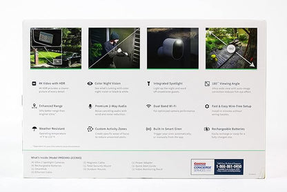 Arlo outdoor Ultra 2 Spotlight Camera Wire Free Security System 4 Pack with Total Security