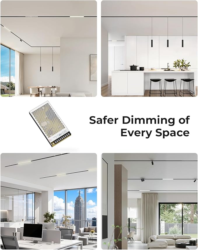 SCON 24V DC 200W LED Power Driver for Track Lighting System, Non-dimmable Supply Transformer Converter Adaptor for LED Lights (Driver A for XTB106-24ND/XTB106-24SD)