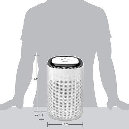 Tenergy Sorbi 1000ml Air Dehumidifier w/Purifying Function, True HEPA Filter, Auto Shutoff, Touch Control Adjustable Air Speed, Ultra-Quiet, Ideal for Closets & Bathrooms