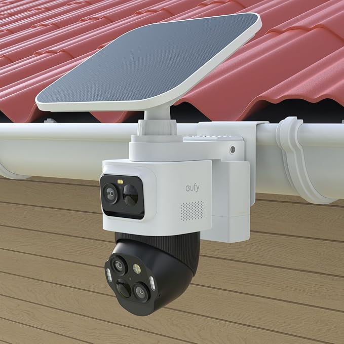 Gutter Mount for eufy PoE NVR Security System S4 Max,eufyCam S4 and eufy PoE Bullet-PTZ Cam S4 Security Camera (White)