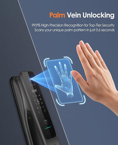 3D Face Recognition Smart Lock with Camera, Palm Vein Keyless Entry