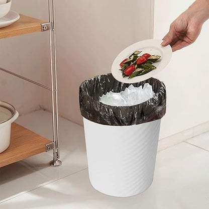 Trash Can - Small Waste basketbin - 1.8 Gallon- for Office,Home,Bathroom,Kitchen - White