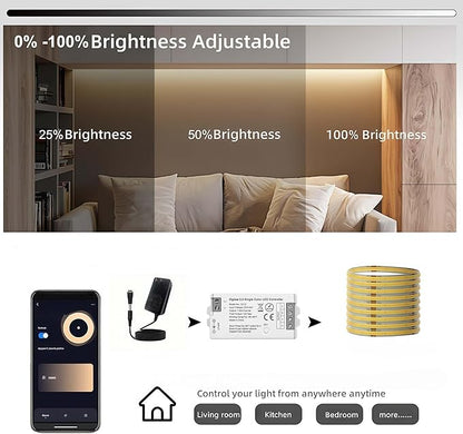 Dimmable Smart ZigBee 3.0 LED controller,compatible with Hub Bridge,Tuya Gateway,Echo Plus for App/Alexa Voice Control Single Color LED Strips DC5V~24V Max 15A(only a ZigBee monochrome controller)