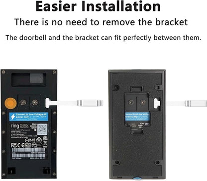 3W Solar Panel with Built-in 4000mAh Battery, Micro-USB Port, IP65, 13.2ft Charging Cable, Perfect Compatibility with Ring Video Doorbell (2nd Generation-2020 Release), no Need to Remove Stand