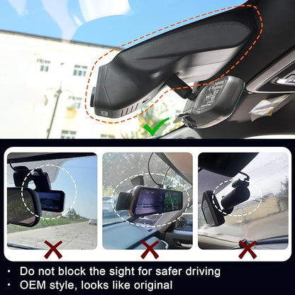 Mangoal 4K Dash Cam Custom fit for Chevy Suburban/Tahoe 2023-2026(Model A), LS LT RET Z71 Premier High Country, Integrated OEM Look, UHD 2160P Video, WiFi & App, GPS, 64GB Card