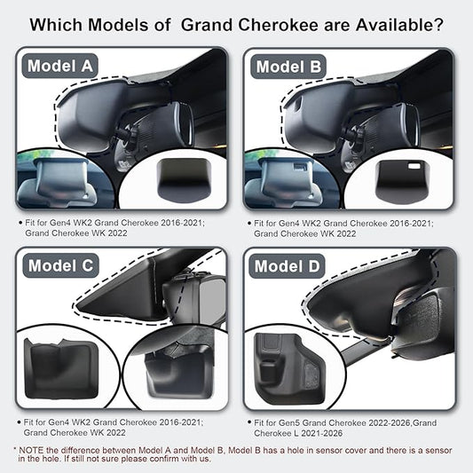 Mangoal Front 4K & Rear 1080p Dash Cam Custom Fit for Jeep Grand Cherokee 2016 2017 2018 2019 2020 2021, WK 2022 (Model C), Laredo Laredo X Overland Summit Trackhawk, OEM Look, WiFi & App,128GB Card