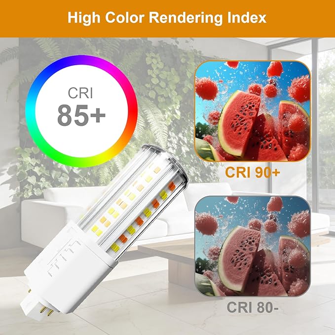 G24q LED Bulb Light, 18W 2400 Lumen 4 Pin Led Bulb, 42W CFL Replacement Dimmable(3000K/3500K/4000K/5000K/6500K) for Recessed Downlights, Ceiling Fixtures, Wall Sconces, Bathroom Vanity Lighting