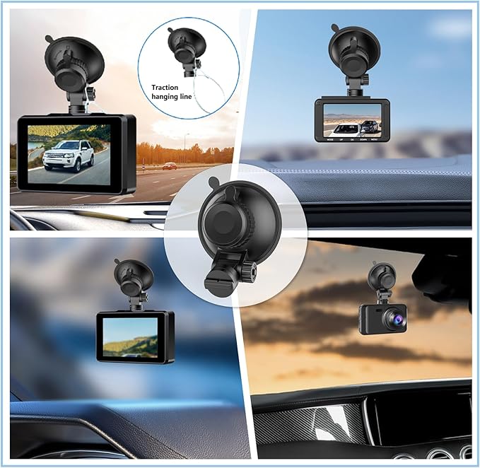 Dash Cam Mount, Windshield Suction Cup Mounting Bracket, Suction Cup Bracket, Suitable for R2-4K and R2-4K PRO Car Recorder Models 2 Sets
