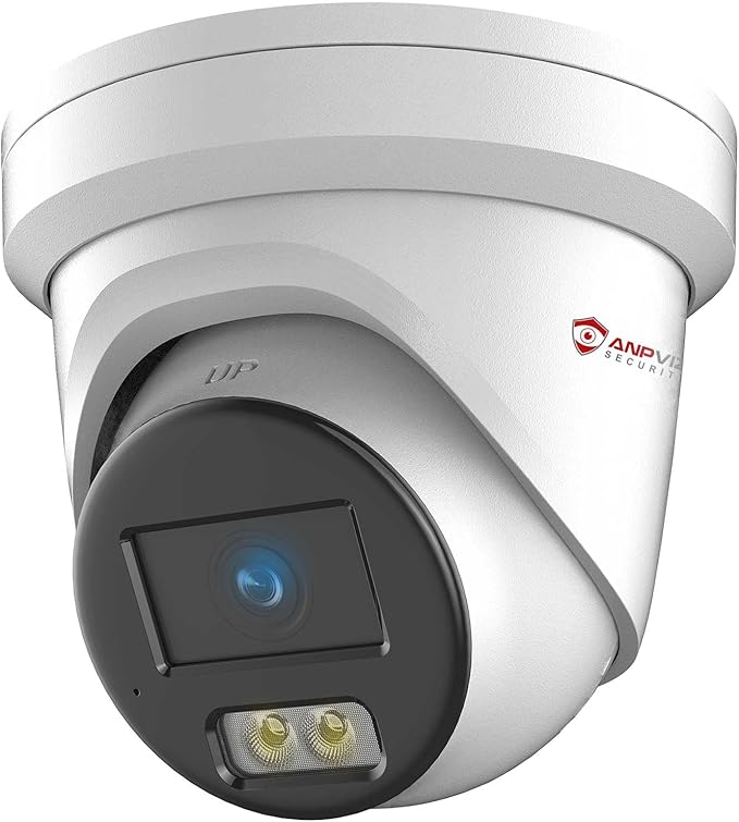 Anpviz Commercial 0.0008Lux@F1.0 Starlight 24/7 Color Night Vision PoE IP Camera Outdoor, Line Crossing Detection, Intrusion Detection, 4MP Human Vehicle Detection, Metal, WDR, IP67, IPC-D3443WD-SV
