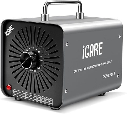 Ozone Generator 48,000mg/h, Ozone Machine for Odor Removal, High Capacity Ozone Odor Eliminator for Home, Car, Smoke, Pet, Basement, Industrial, Air Purifier with 120 Min Timer, Covers 4000 Sq.Ft