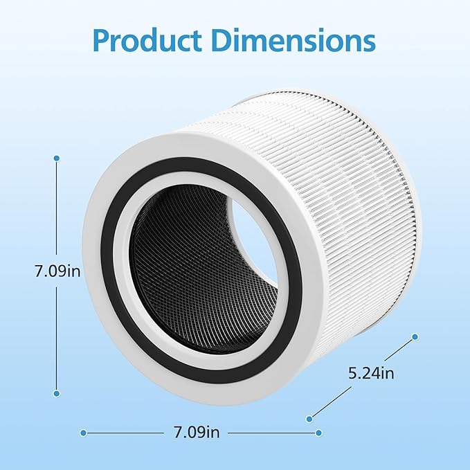 Core 200S-P Replacement Filter Compatible with LEVOIT Core 200S Smart WiFi Air PuriFier, Core 200S-RF Air Filter, White, 3 Pack